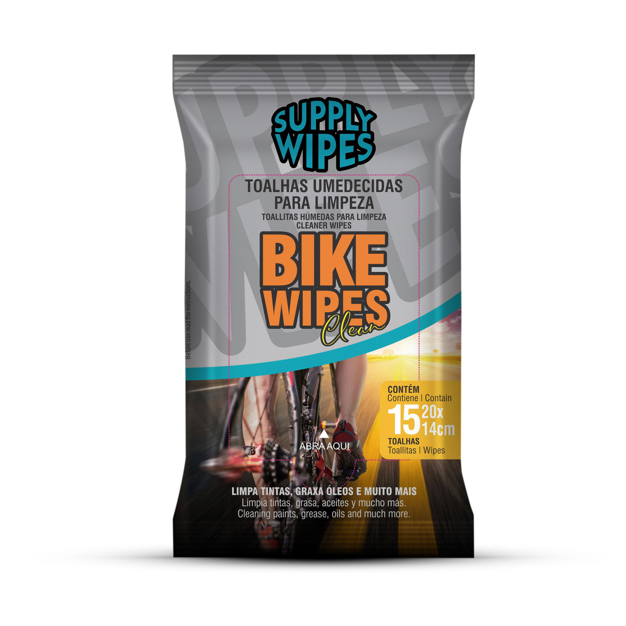 Toalhas umidecidas Bike Wipes | Sachê