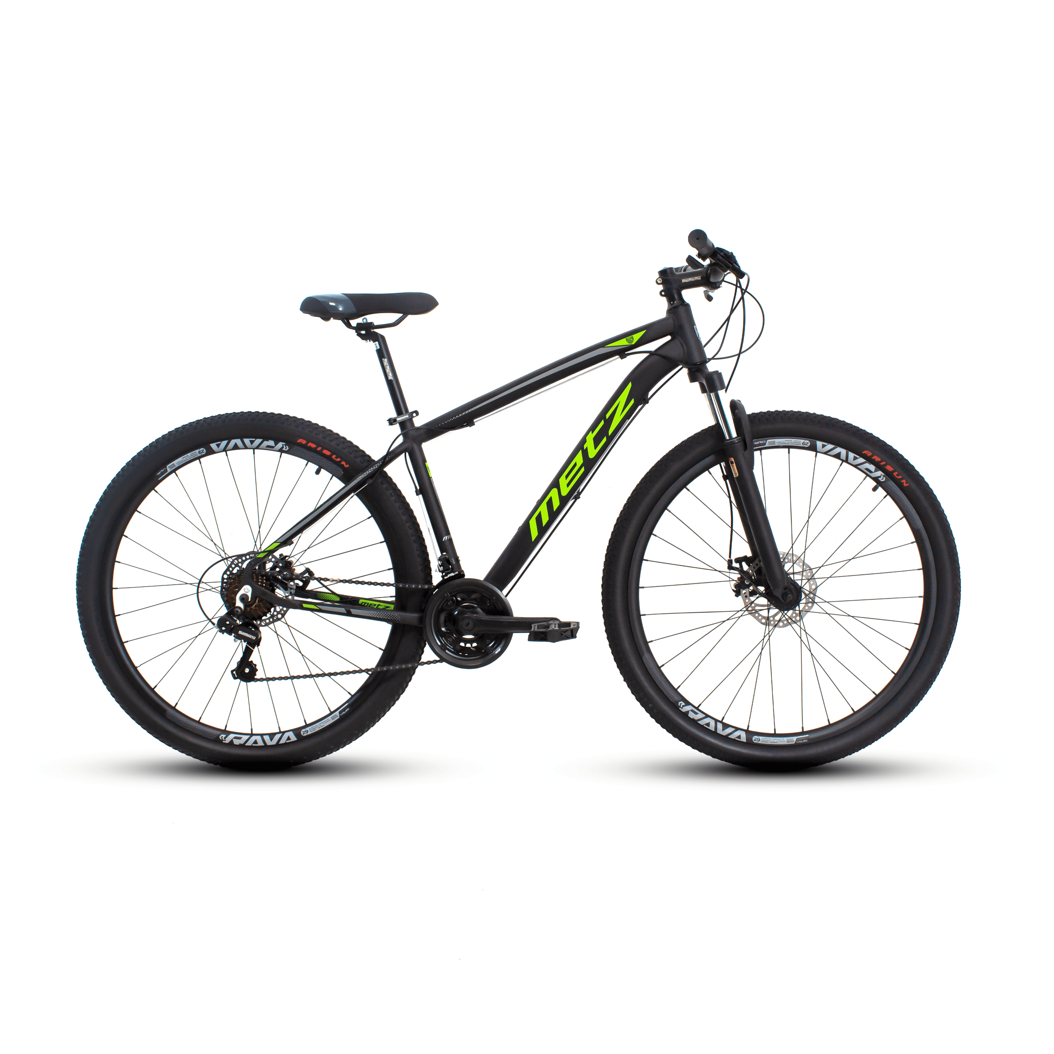 Bicicleta Metz Fuse | 21V - Preto/Verde fluorescente, 15.5"