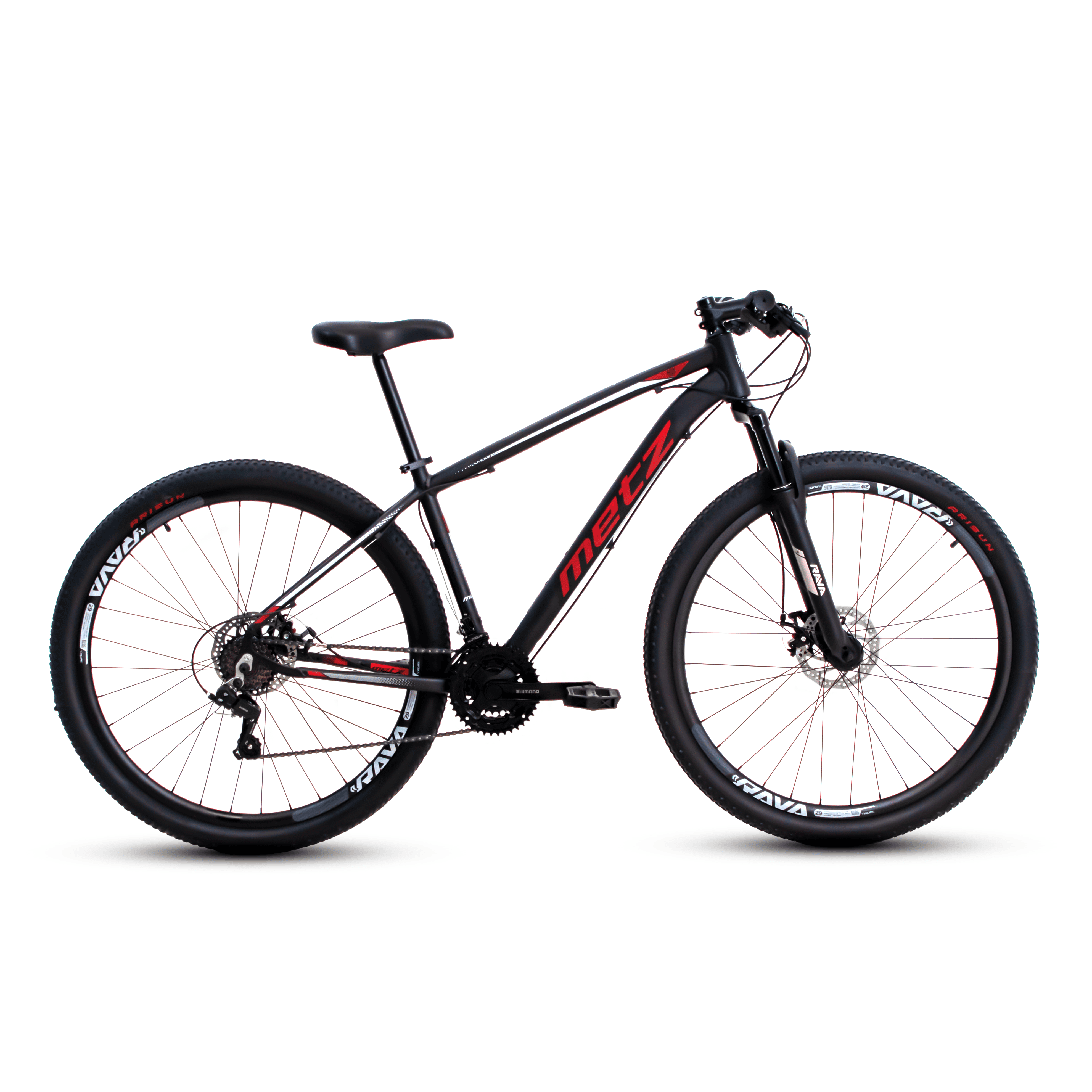 Bicicleta Metz Fuse Plus | 21V - Preto/Vermelho, 15.5"