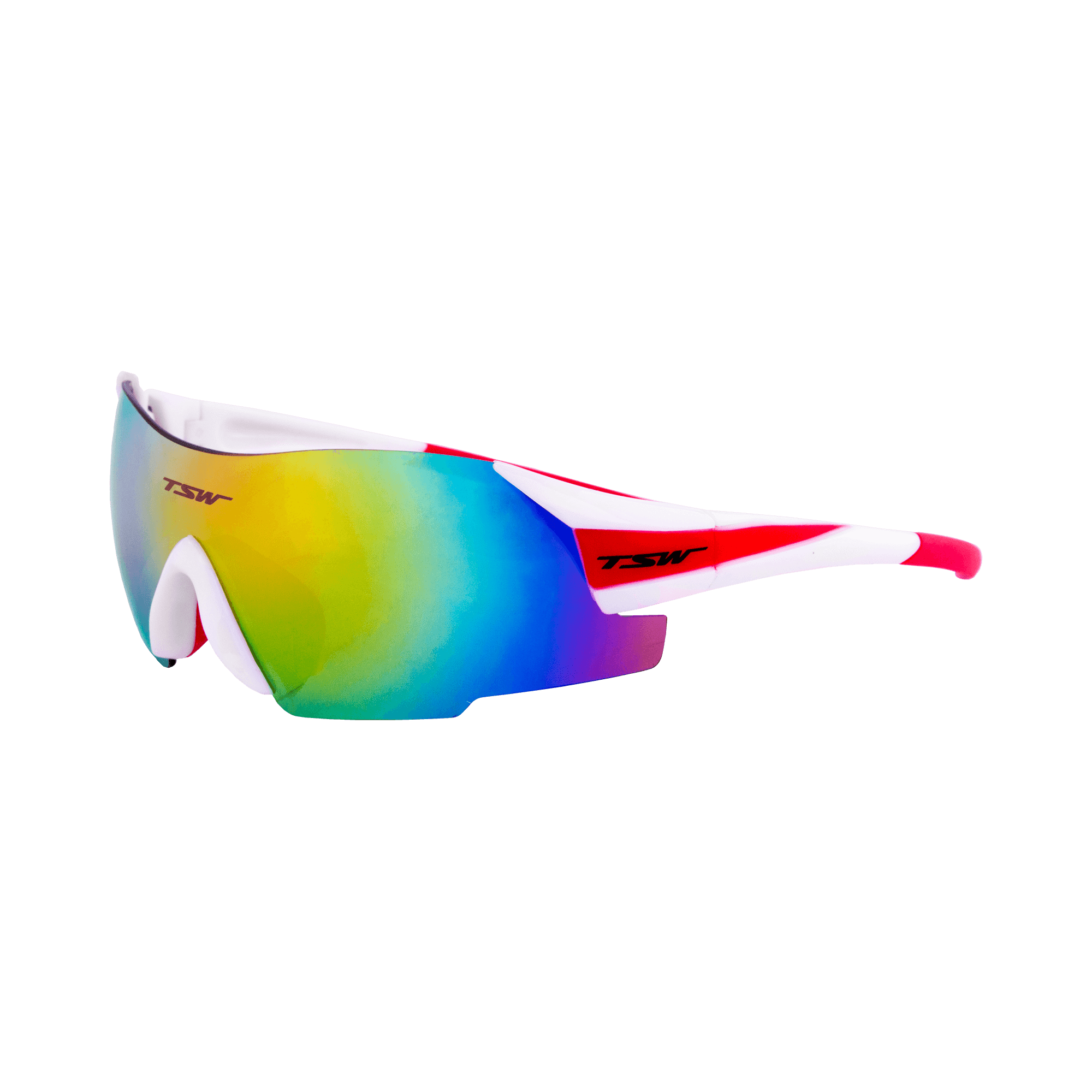 Óculos de ciclismo VITALUX - Branco/Vermelho