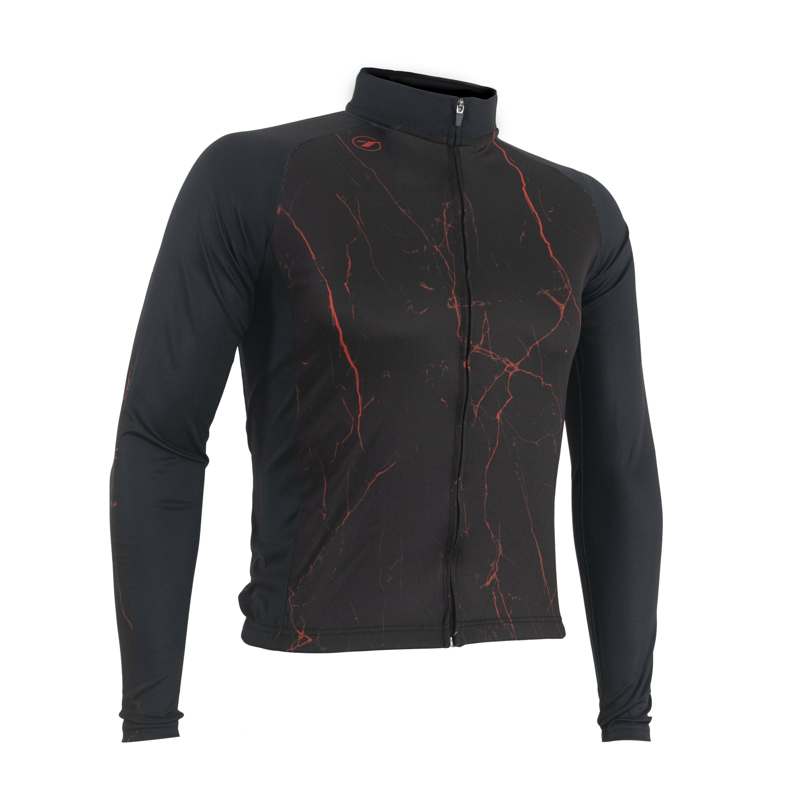 Camisa manga longa para ciclismo STORM | PRO LINE - Preto/Vermelho, P