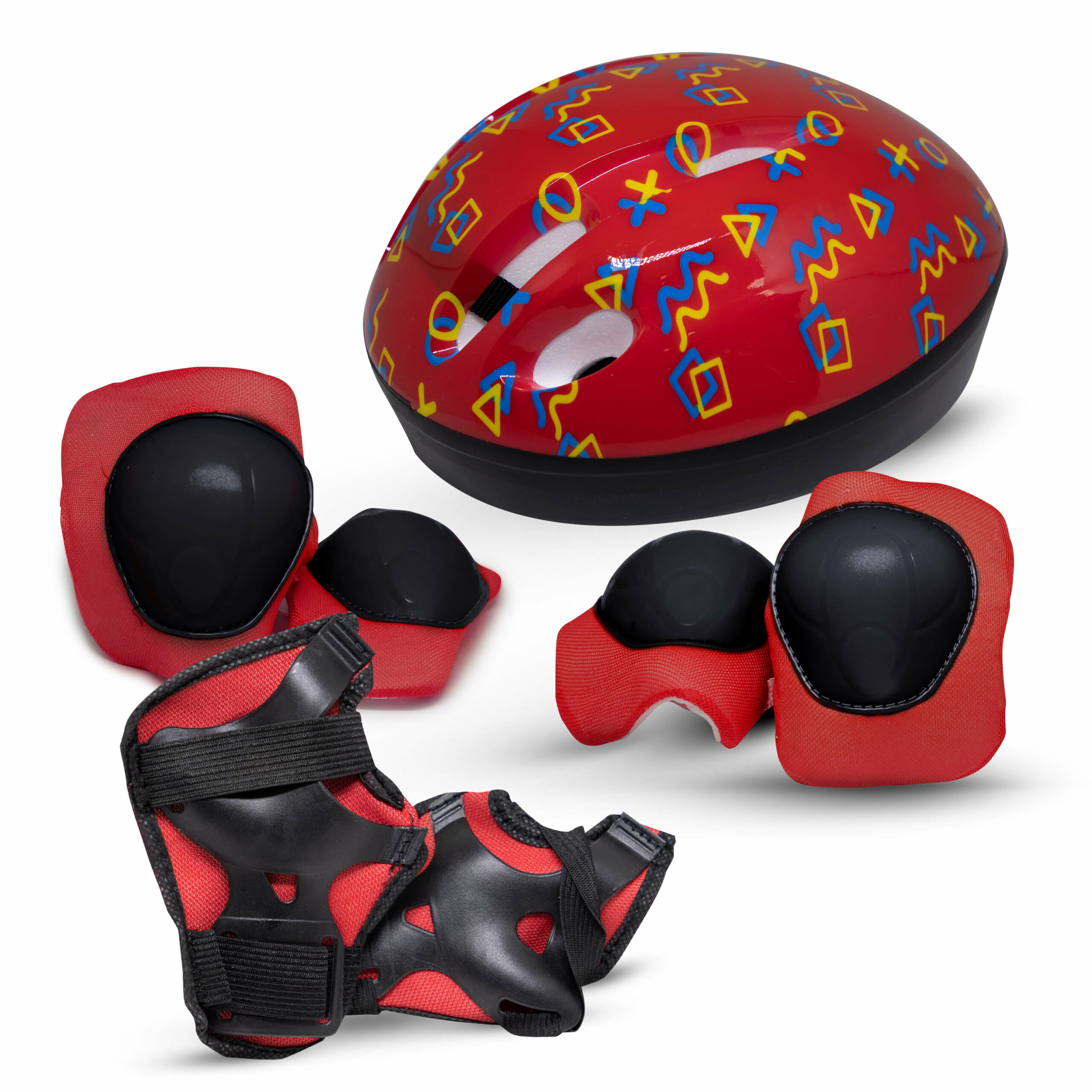 Capacete com kit proteção Little child | Rava Fan - Vermelho