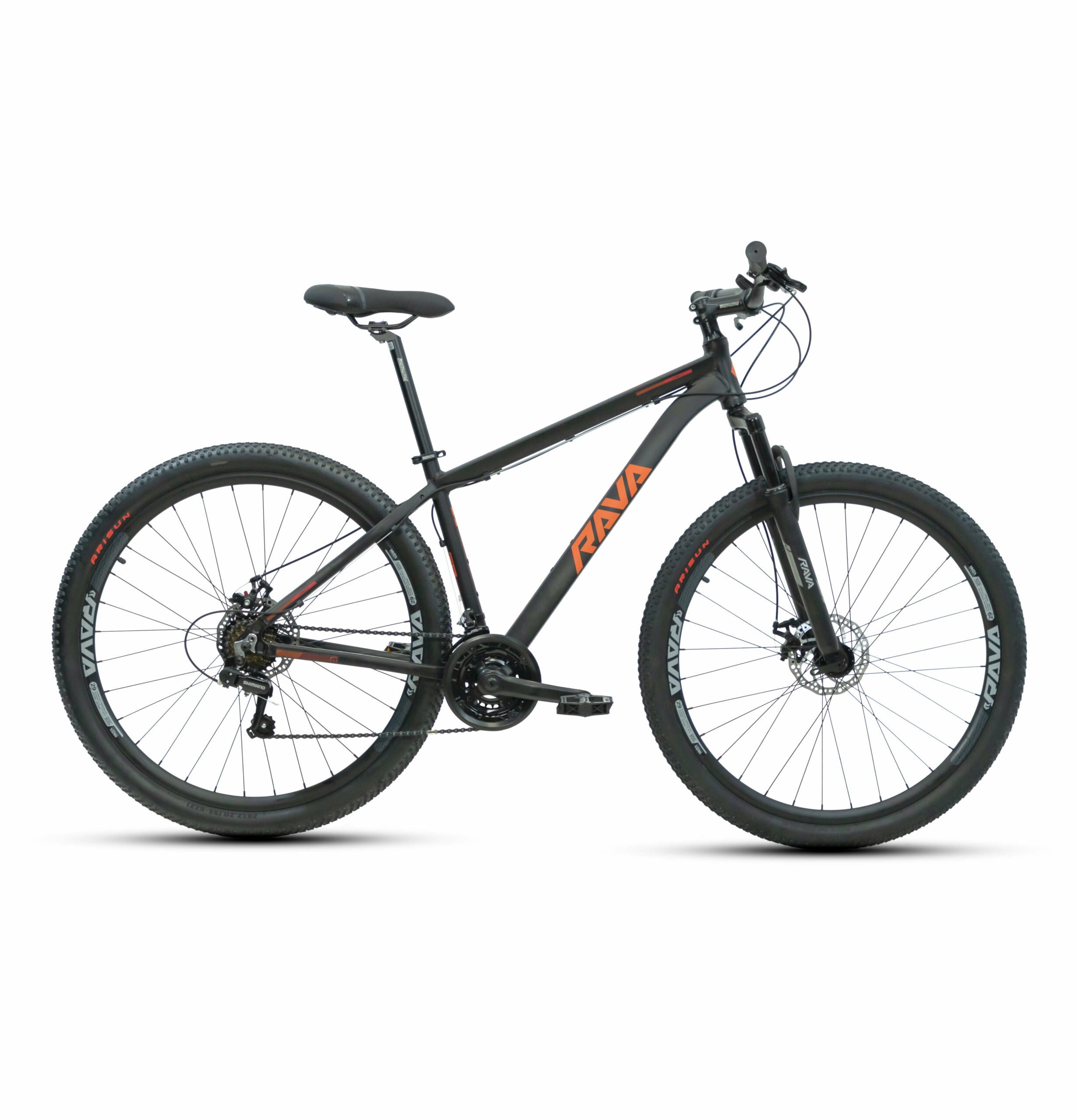 Bicicleta Pressure 29 Rava | 2021 | Edição 21v. Mecânico - Preto/Vermelho/Laranja, 15.5"