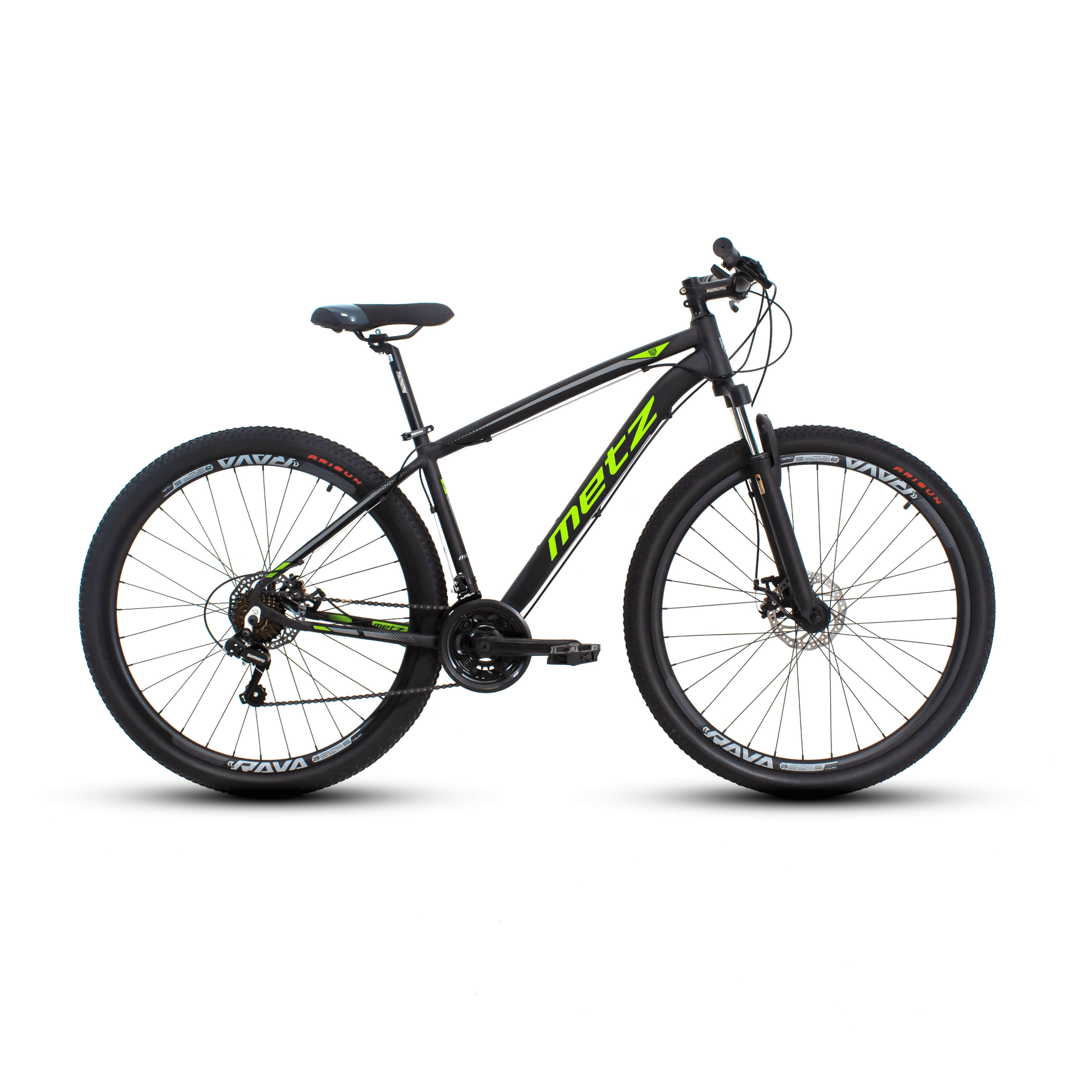 Bicicleta Metz Fuse | 21V - Preto/Verde fluorescente, 19"