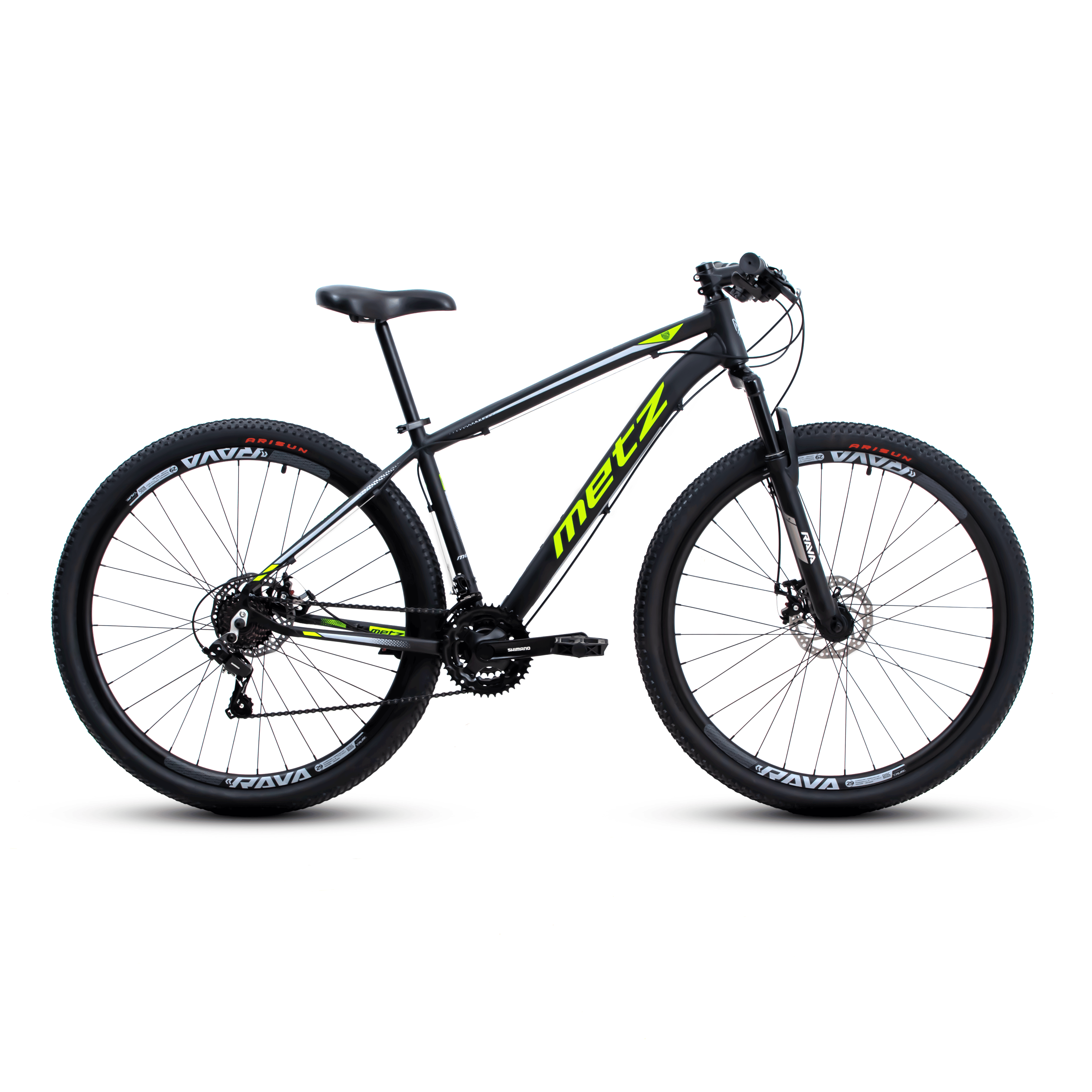 Bicicleta Metz Fuse Plus | 21V - Preto/Verde fluorescente, 19"