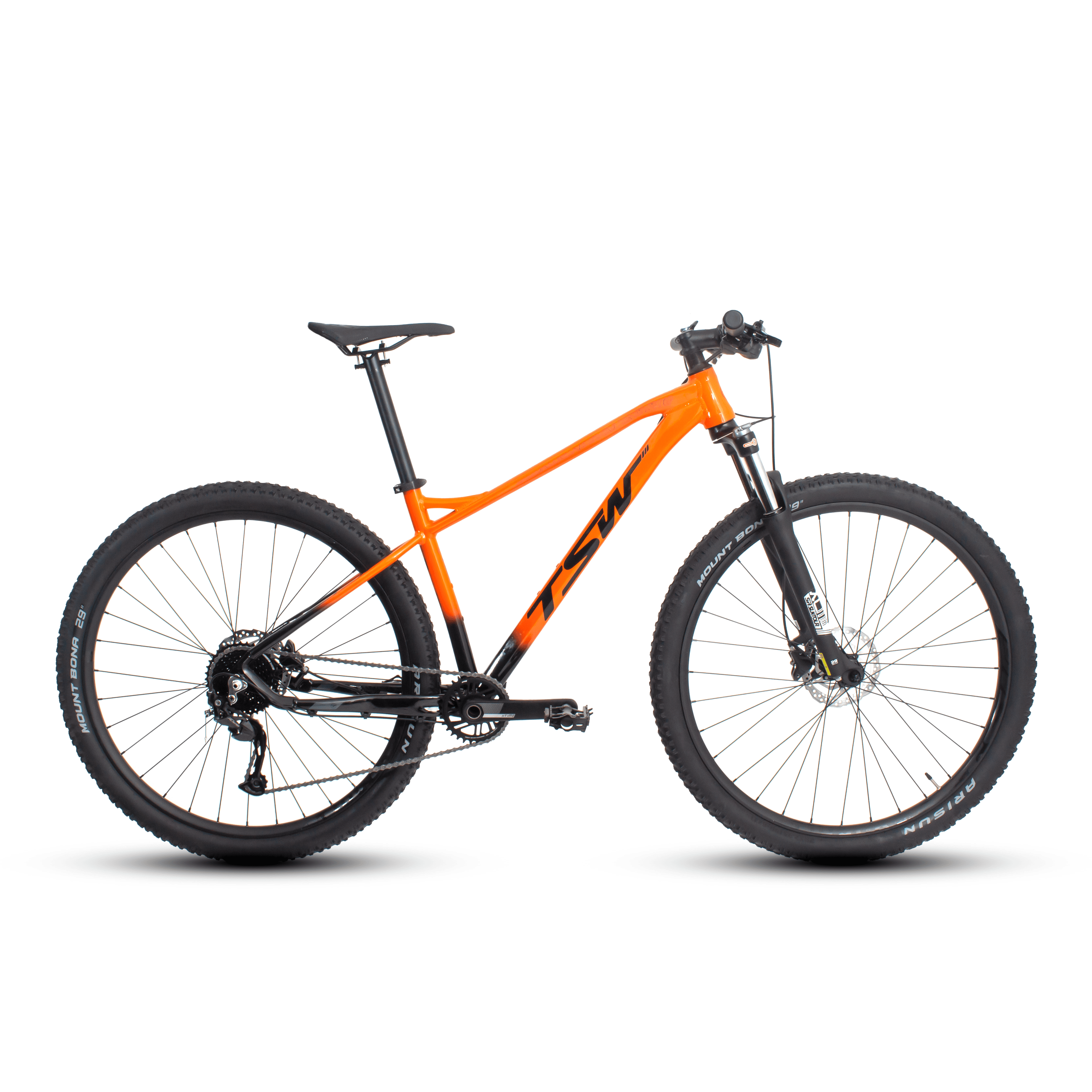 Bicicleta TSW Stamina | SR Suntour - 15.5", Laranja/Preto