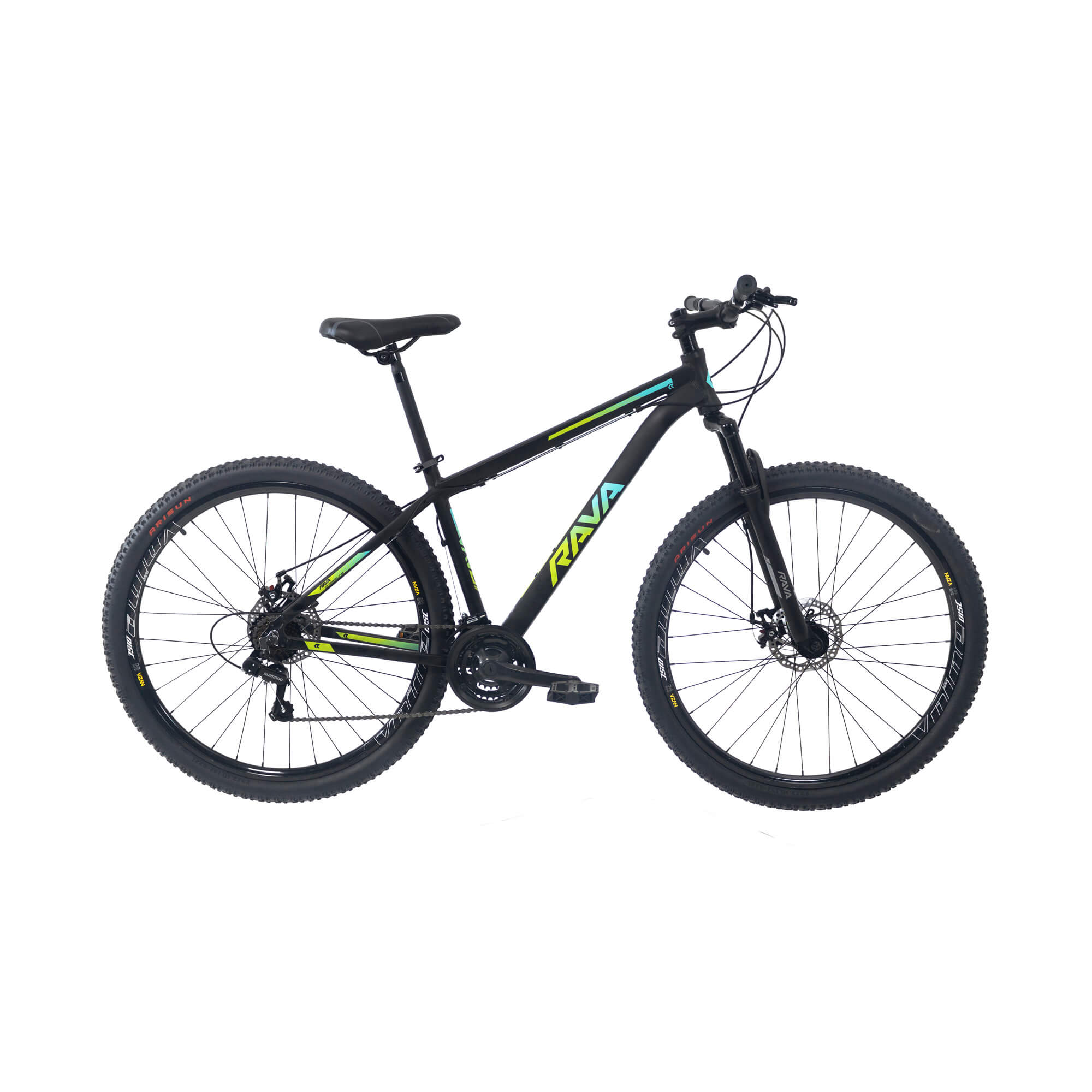 Bicicleta Rava Pressure 2019/2020 | 21 v. - Preto/Verde/Azul, 17"