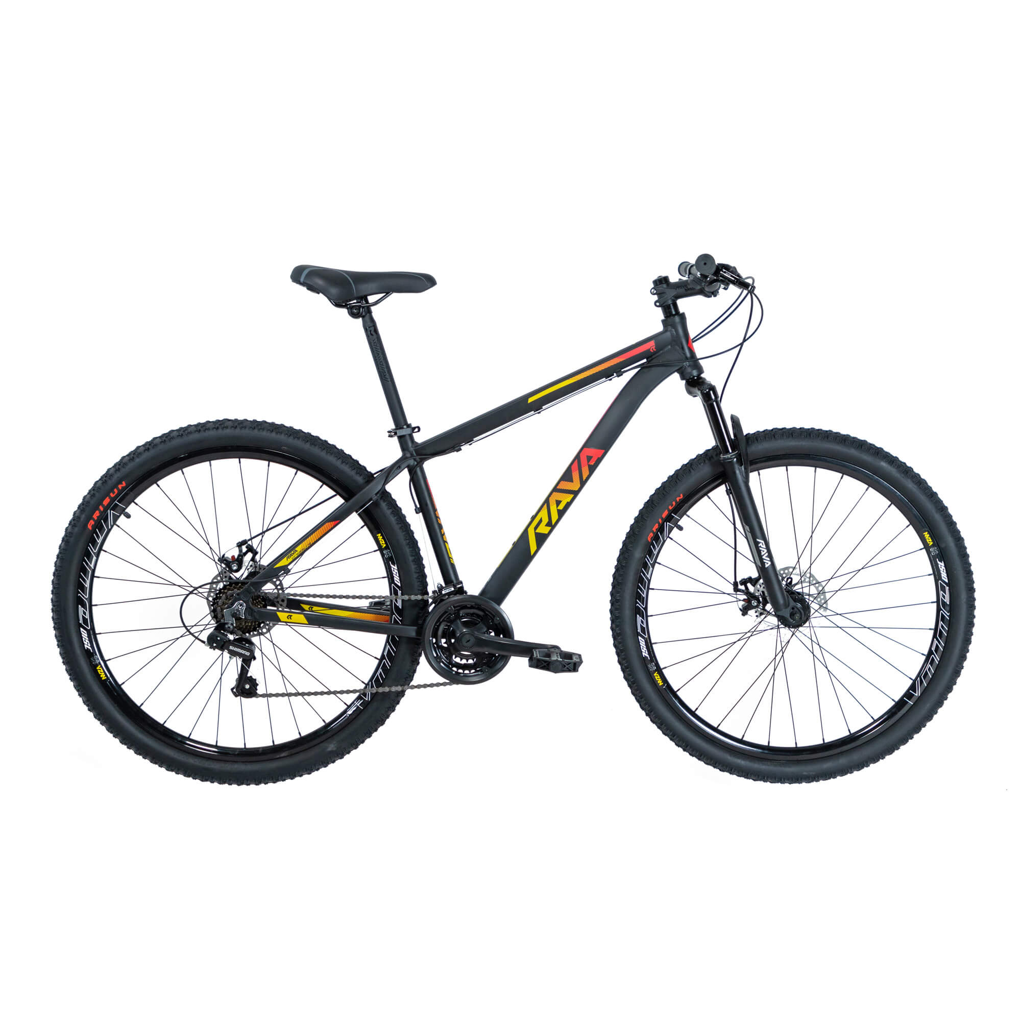 Bicicleta Rava Pressure 2019/2020 | 21 v. - Preto/Vermelho/Amarelo, 17"