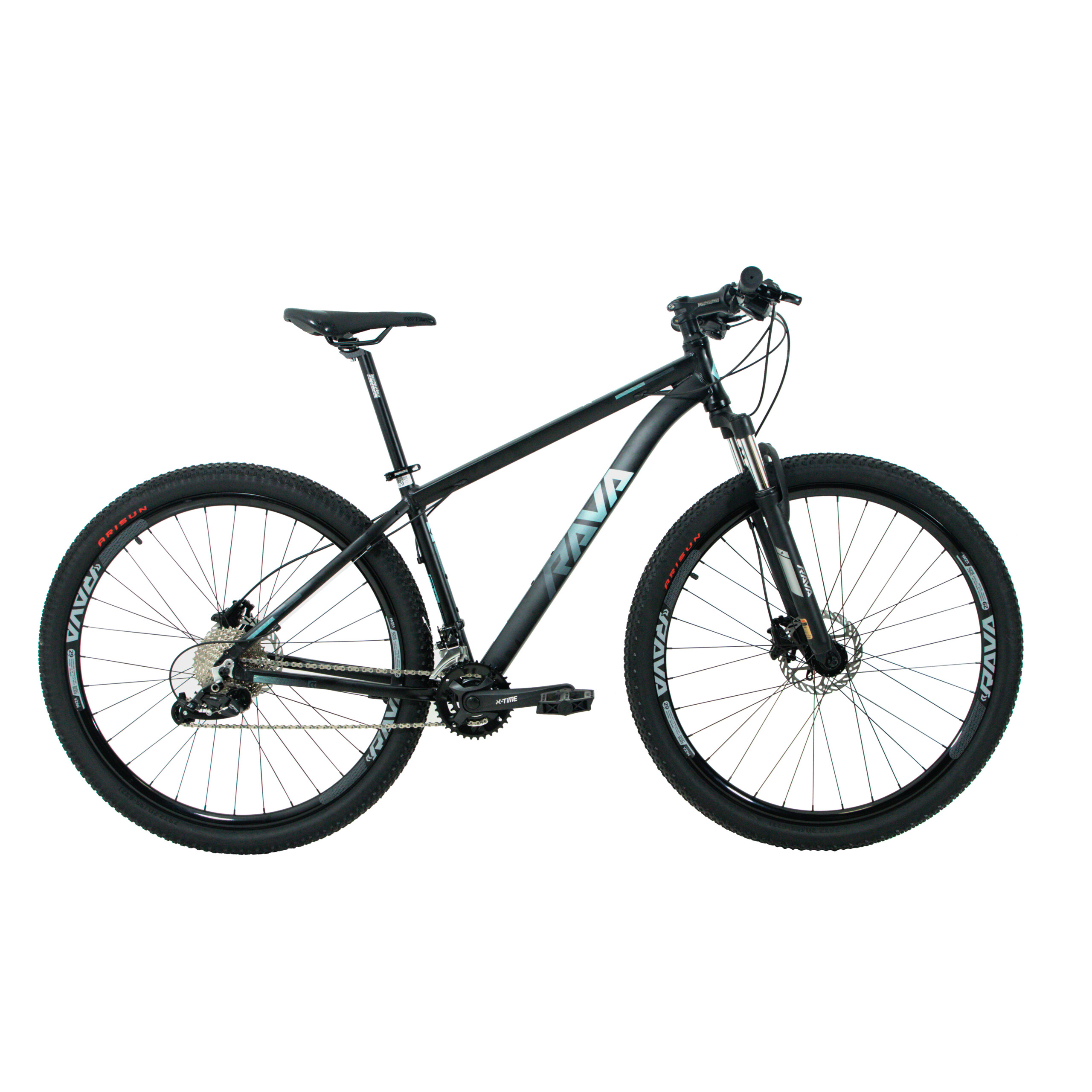 Bicicleta Pressure 29 Rava | 2022 | Edição 20v. Hidráulica | Cabeamento Interno - Preto/Cinza/Azul, 15.5"