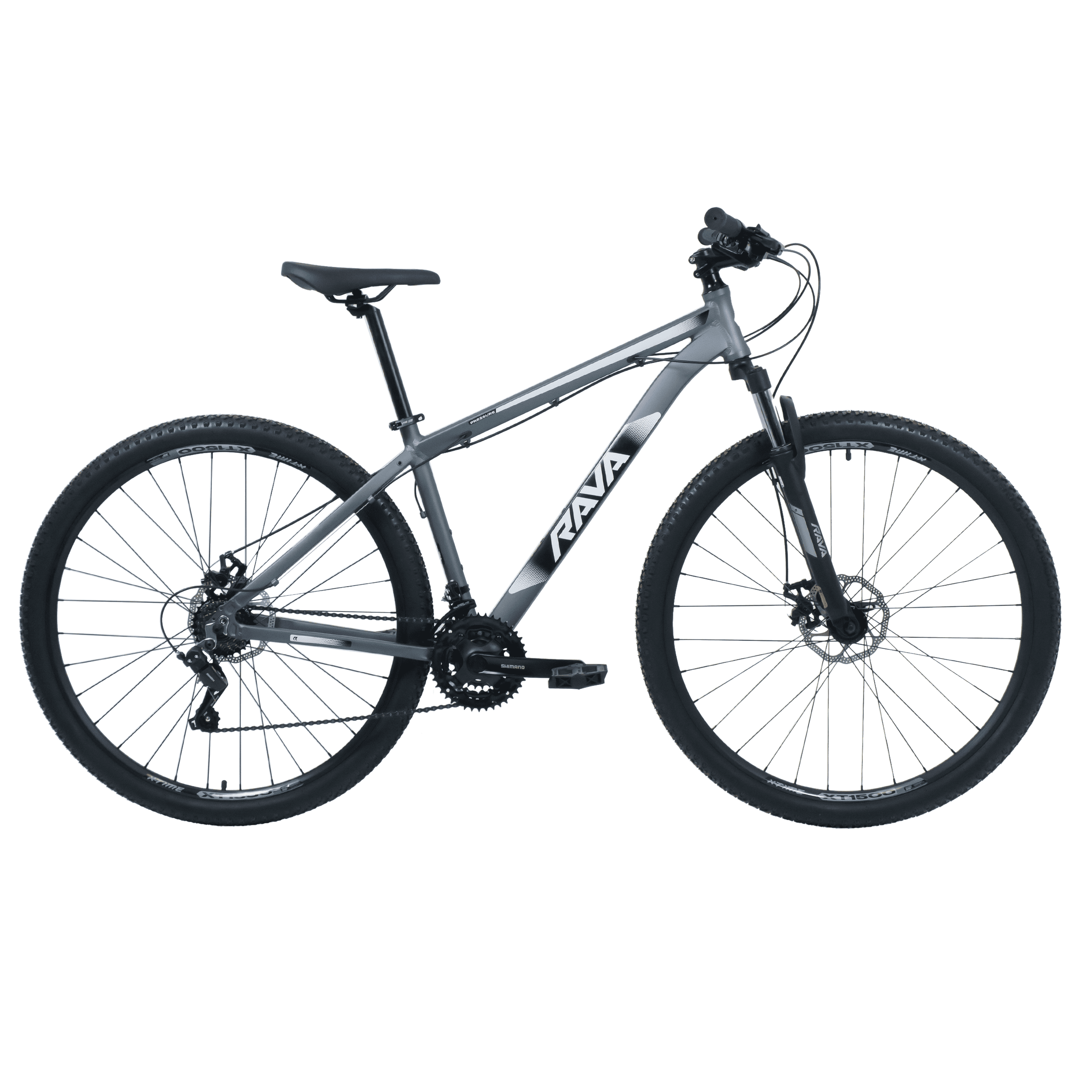 BICICLETA RAVA PRESSURE 21V - Cinza/Branco, L