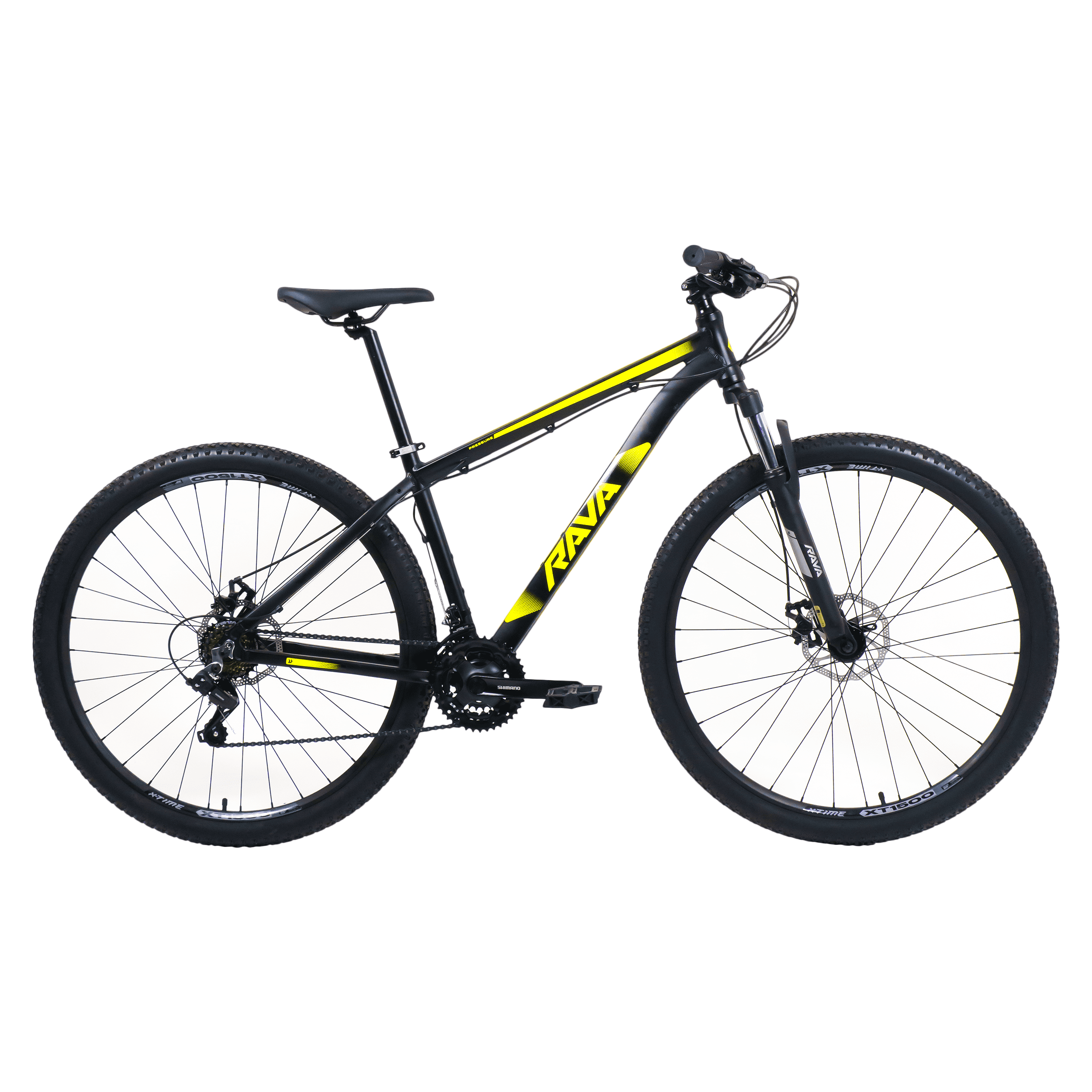 BICICLETA RAVA PRESSURE 21V - Preto/Amarelo, L