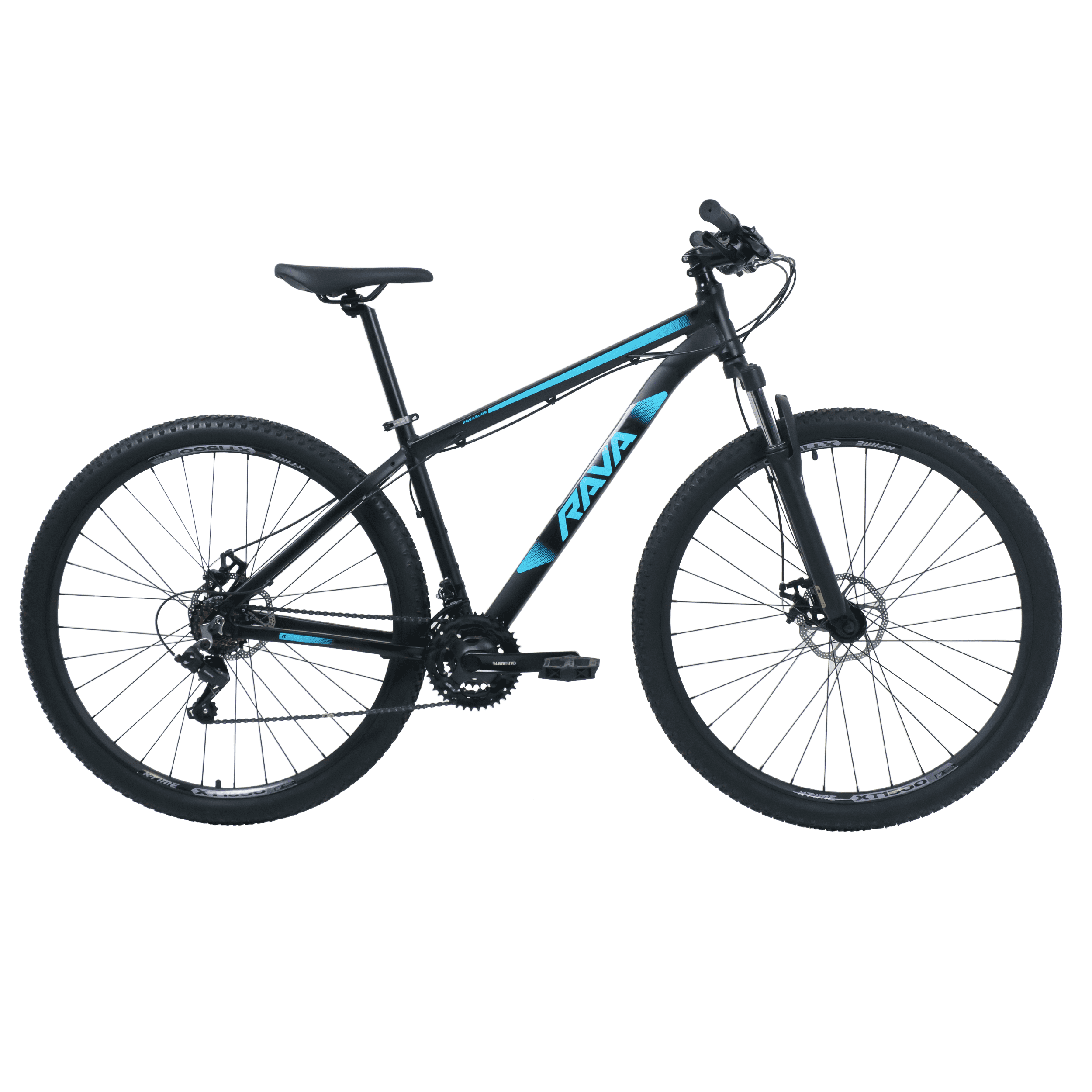 BICICLETA RAVA PRESSURE 21V - Preto/Azul, L