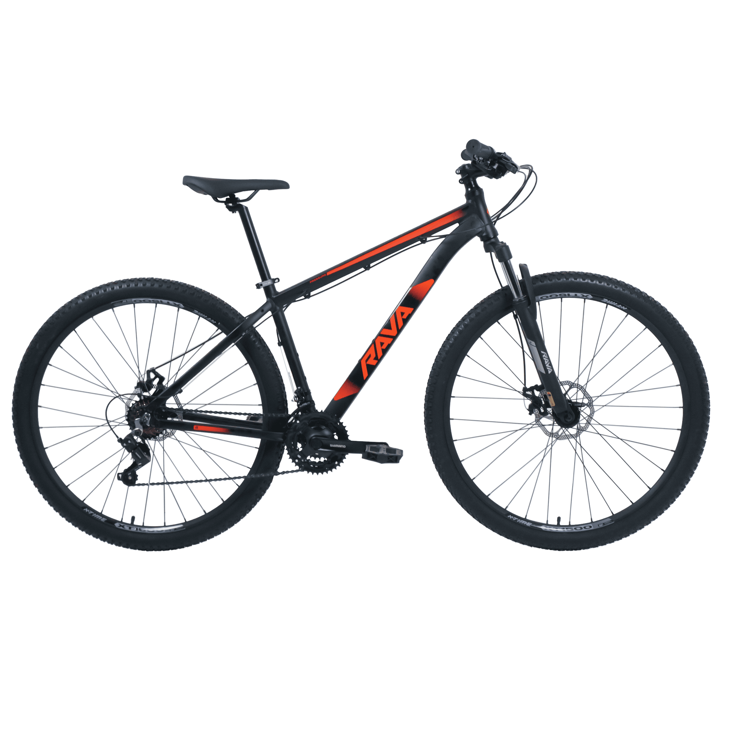 BICICLETA RAVA PRESSURE 21V - Preto/Vermelho, L