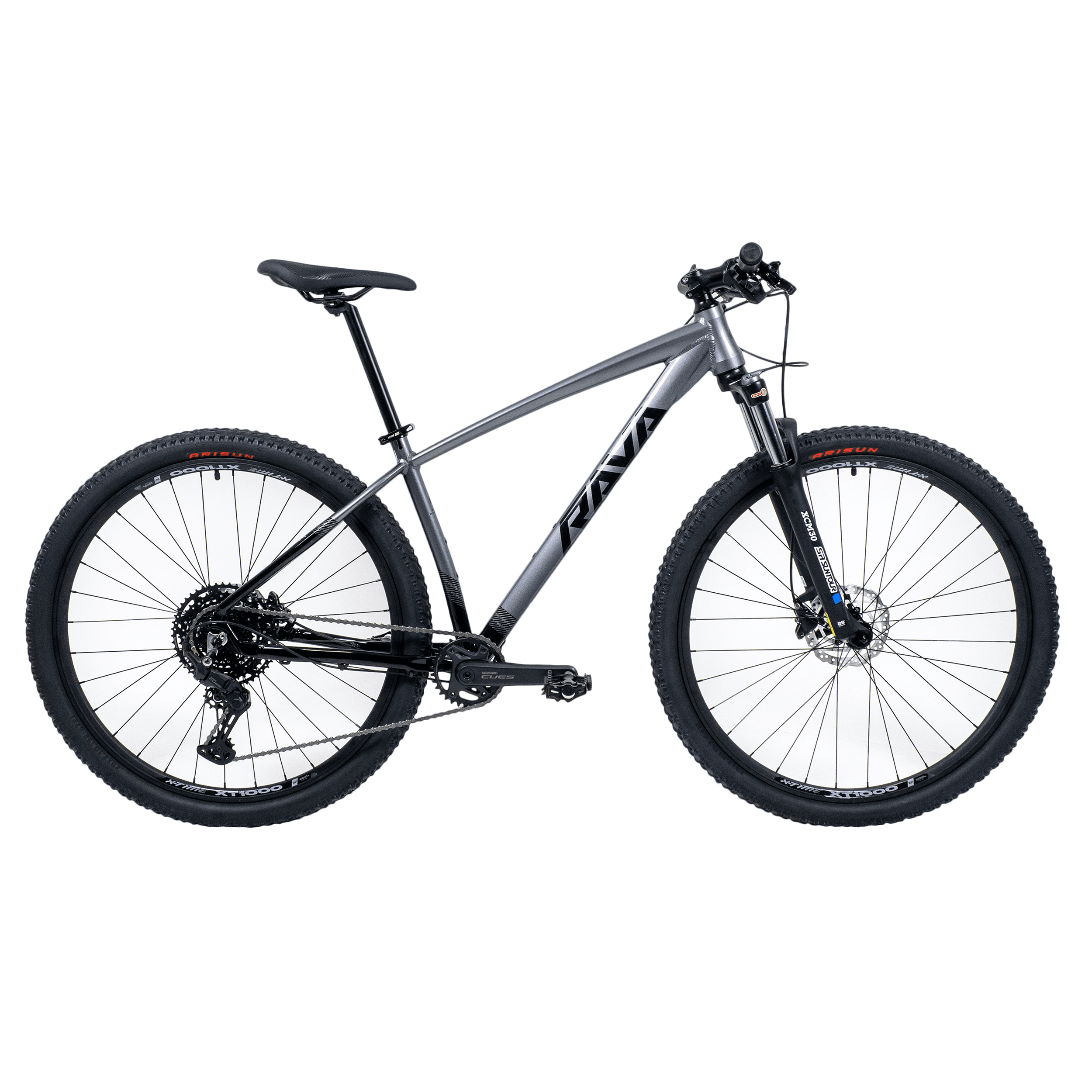 BICICLETA RAVA RAKAN 10V - Cinza/Preto, XL