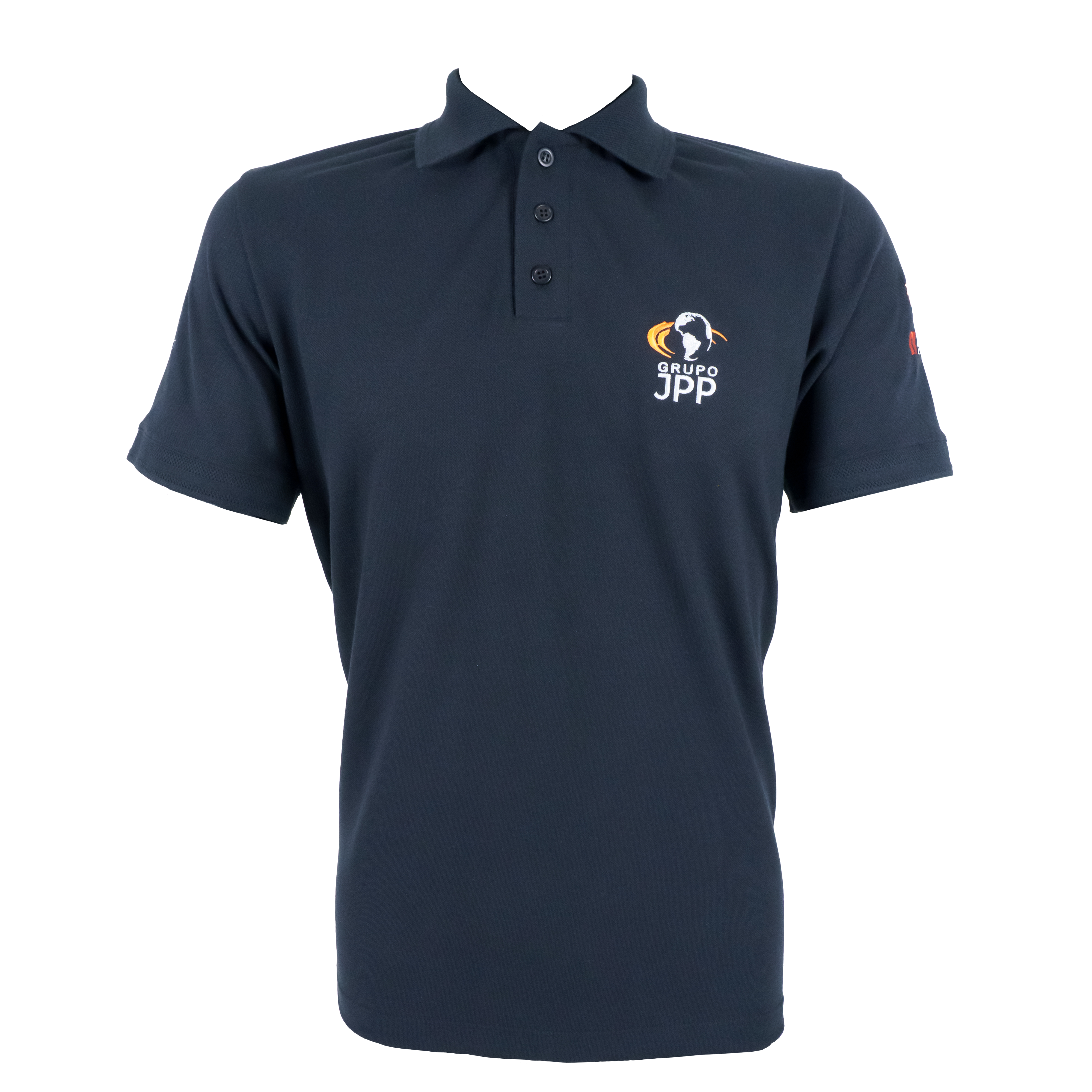 CAMISA POLO GRUPO JPP - GG, Preto/Laranja