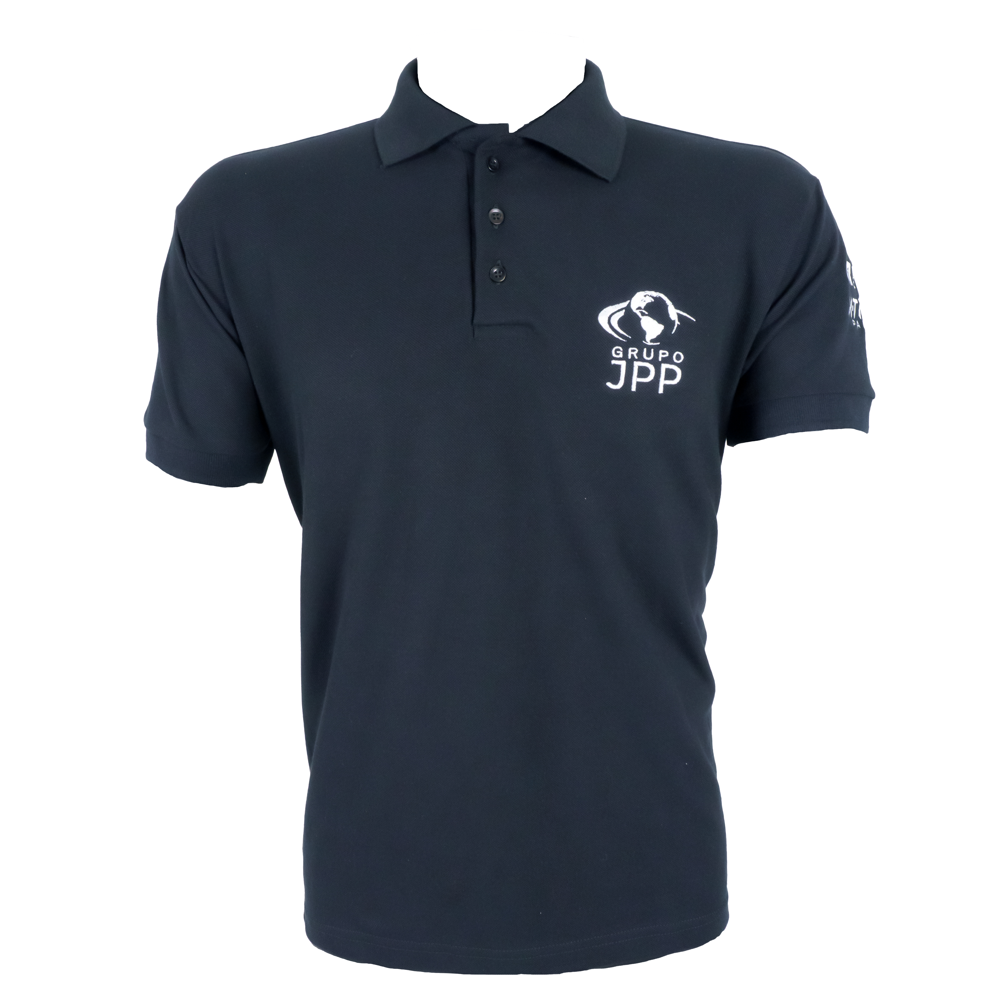 CAMISA POLO GRUPO JPP - GG, Preto/Branco